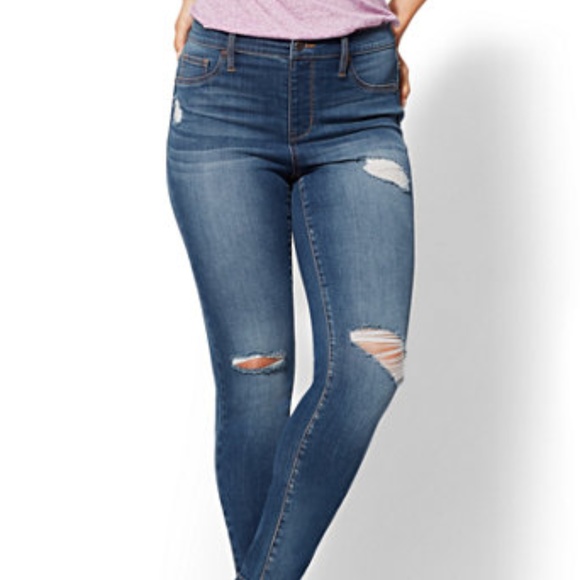 New York & Company Denim - NY&Co SoHo Jeans Destroyed Pull on Leggings NWT